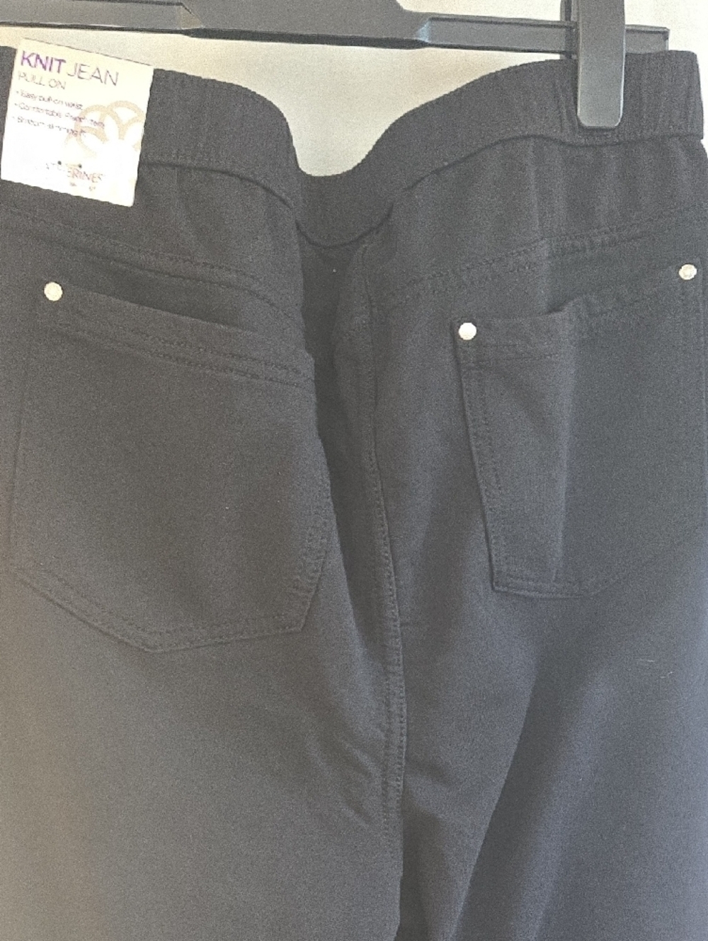 Catherines Black Capri Pants with Elastic Waist - Picture 9 of 11